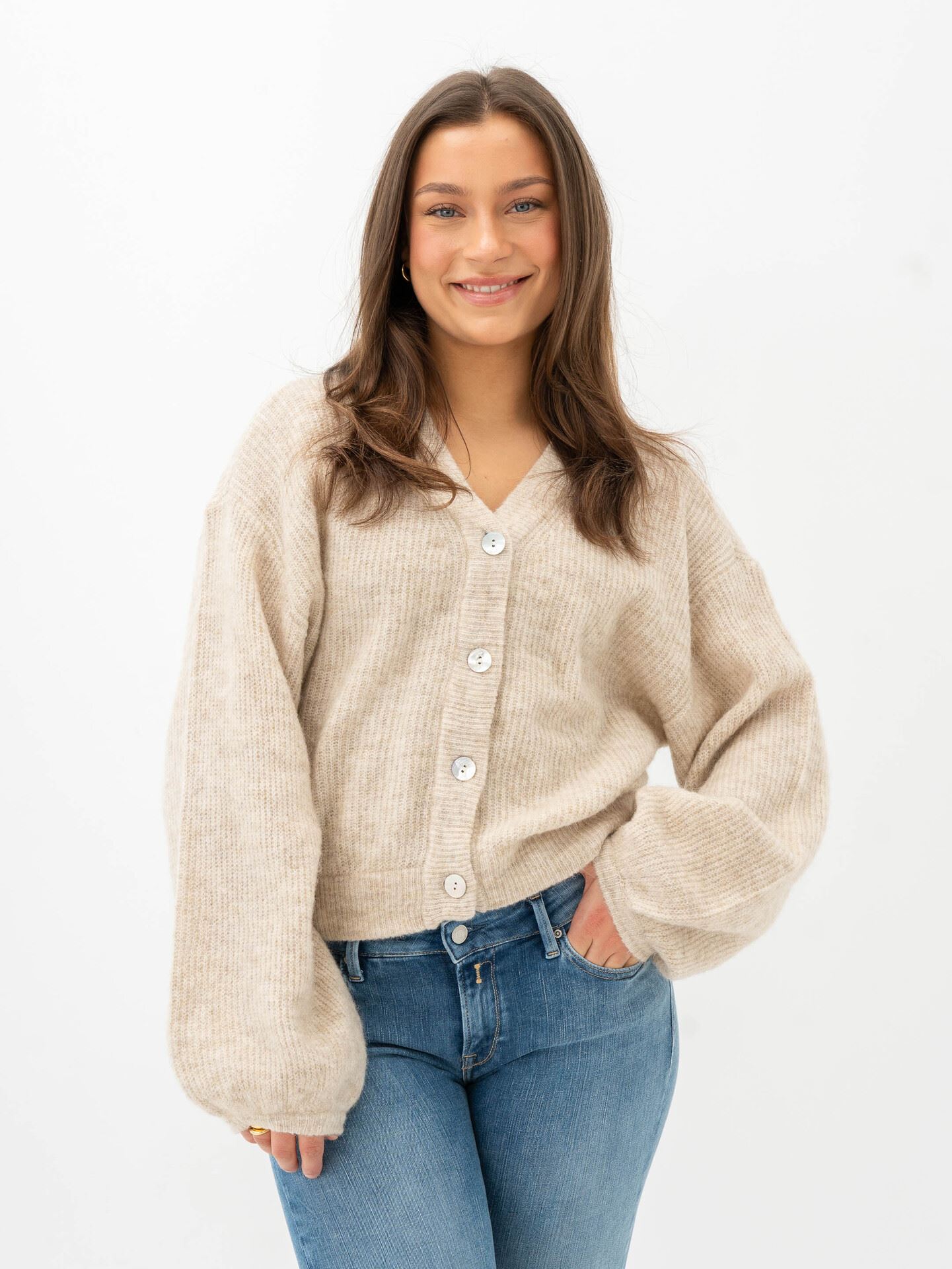 MSCH Copenhagen Hila Hope Cardigan Oatmeal Melange