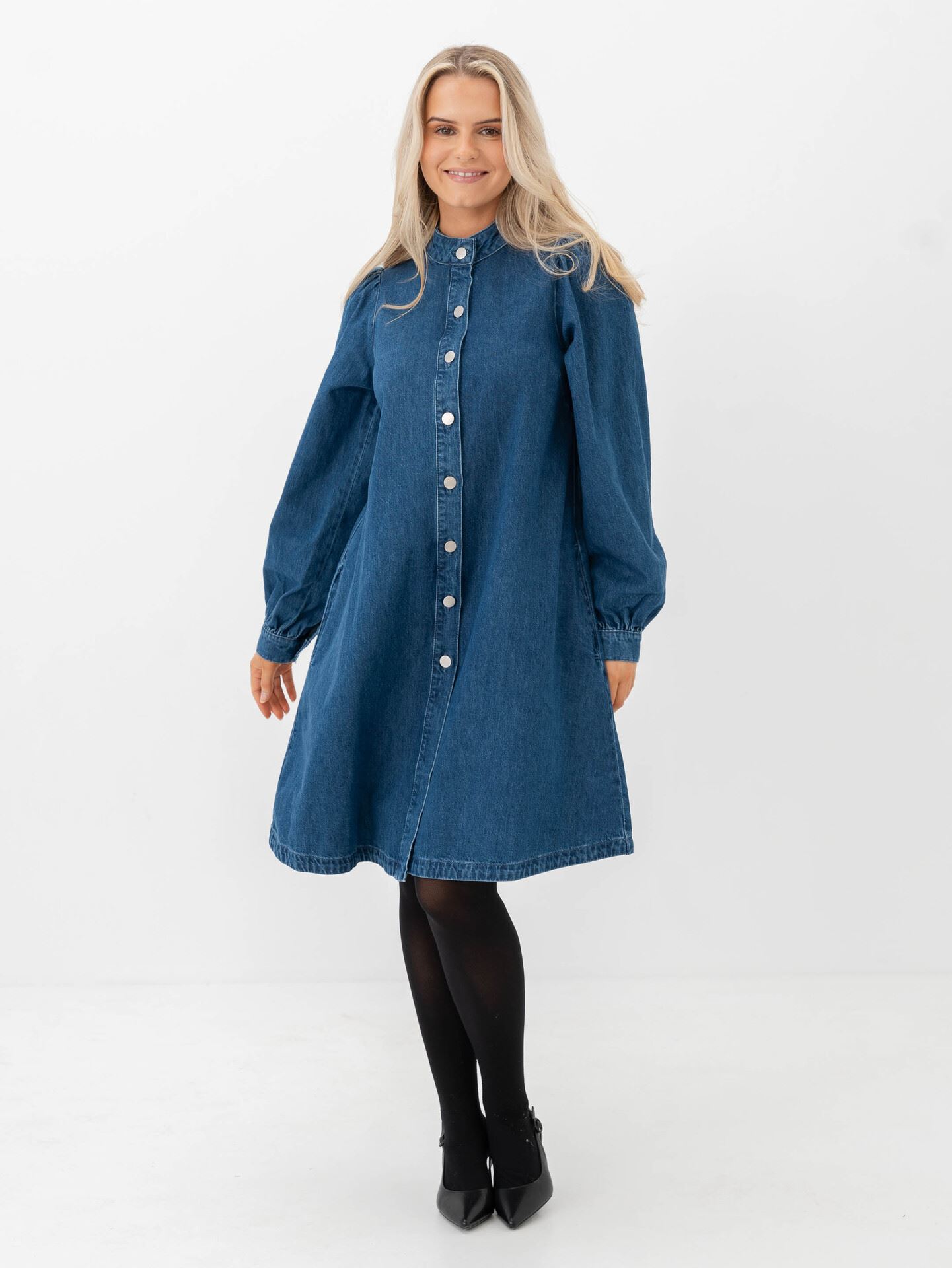 MSCH Copenhagen Elena Shirt Dress Mid Blue