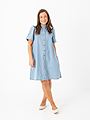 MSCH Copenhagen Jolene Elena 2/4 Shirt Dress Light Blue Wash