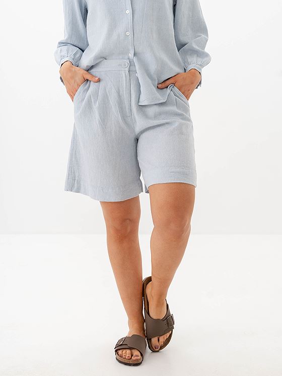 MSCH Copenhagen Pennie Ginia High Waist Shorts Skyway Melange