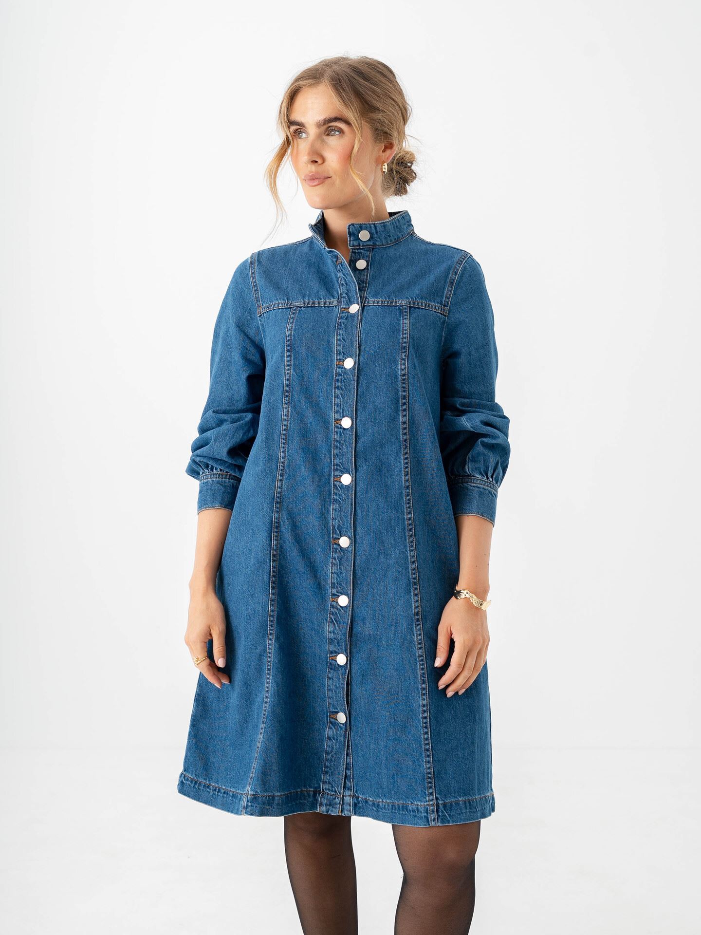 MSCH Copenhagen Rylan Elena Shirt Dress Mid Blue Wash