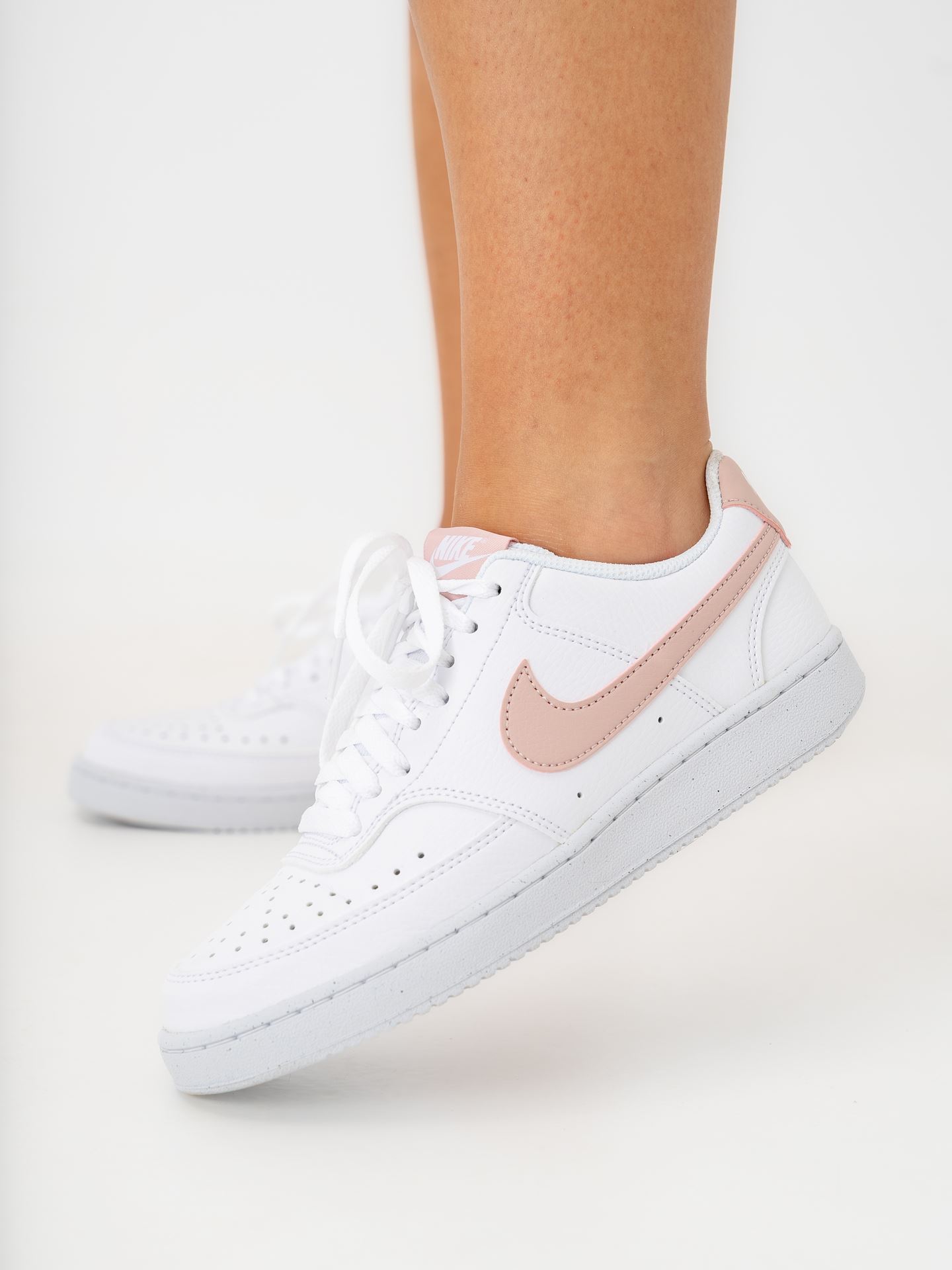 Nike Court Vision Low Next Nature Hvit/Pink Oxford