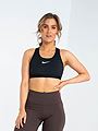 Nike Swoosh High-Support Non-Padded Sports Bra Black/Iron Grey/White