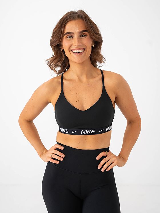 Nike Indy Dri-Fit Light-Support Padded Bra Black / White