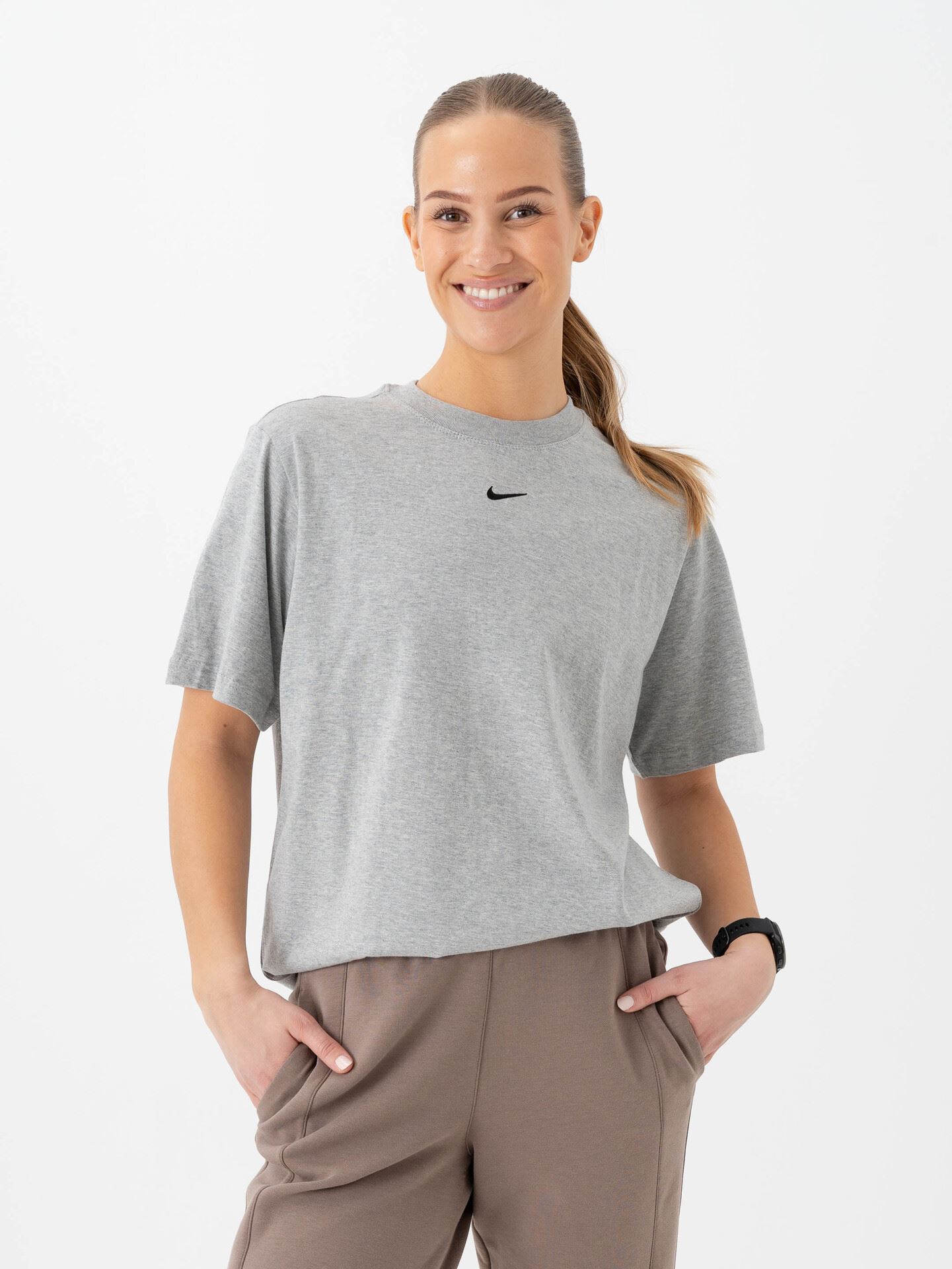 Nike Sportswear Essential LBR Tee Grey Heather / Black