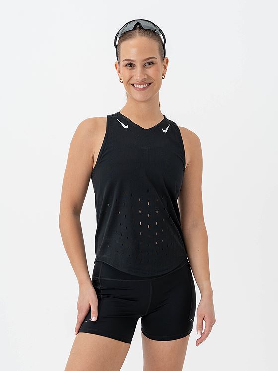 Nike AeroSwift Dri-Fit ADV Running Singlet Black / White