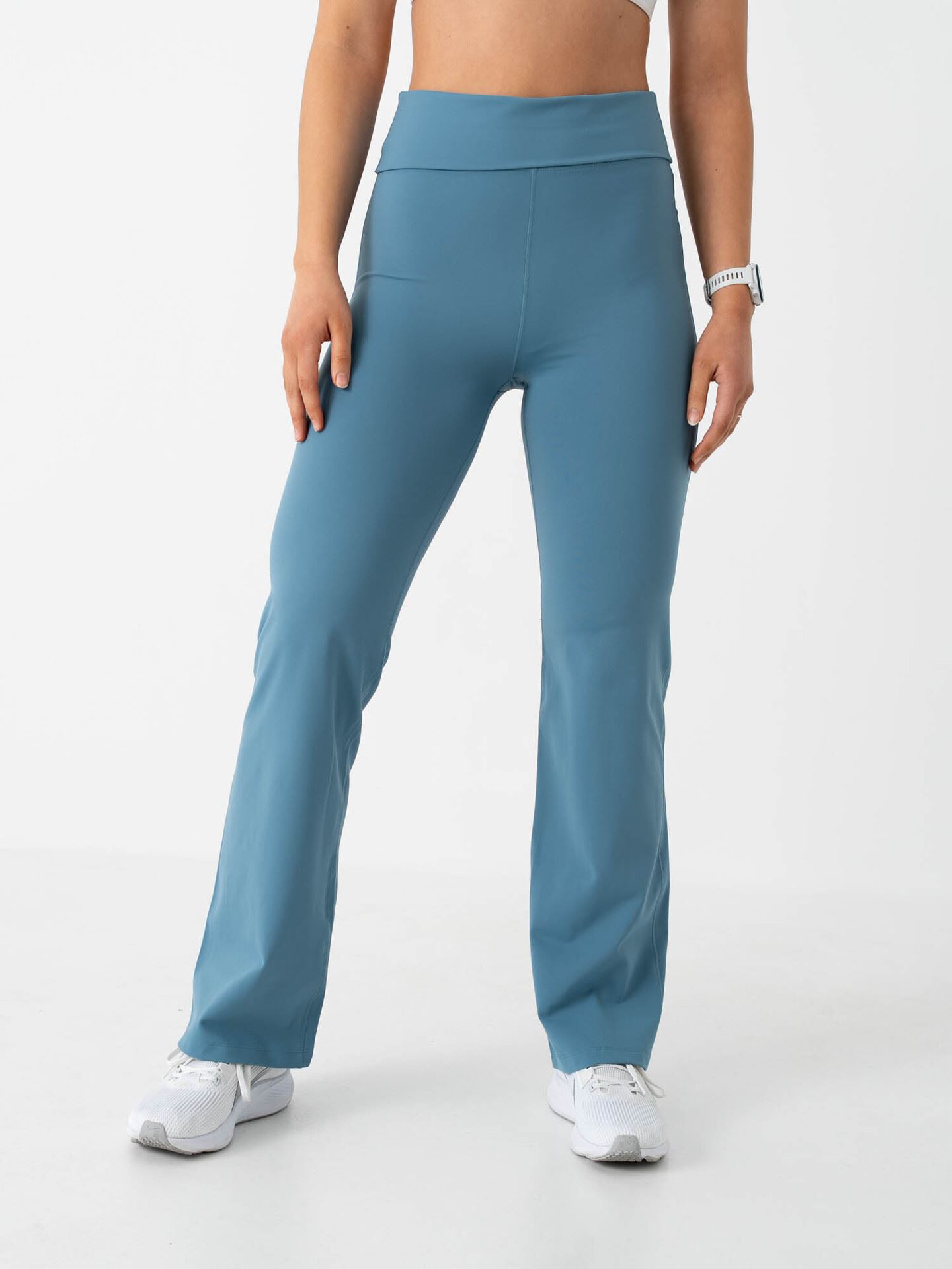 Nike One Dri-Fit High-Waisted Fold-Over Pant Smokey blue / Black