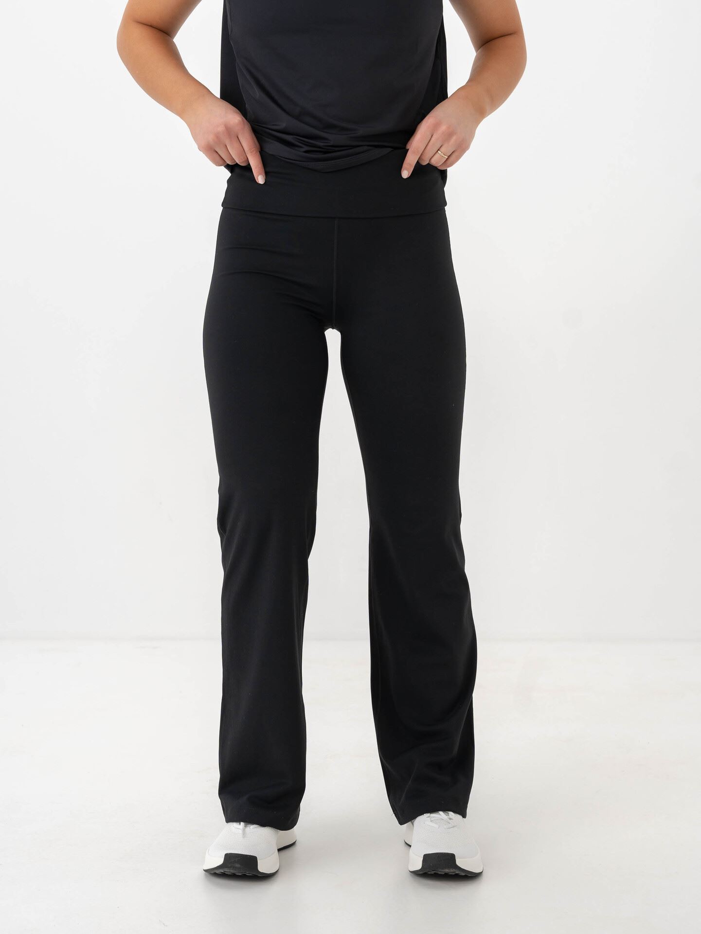 Nike One Dri-Fit High-Waisted Fold-Over Pant Black