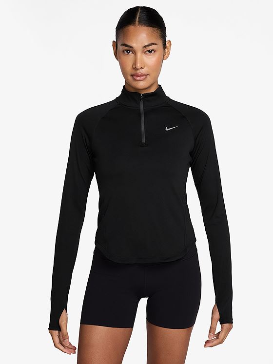 Nike Tempo Dri-Fit Half-Zip Running Top Black / Reflective Silver