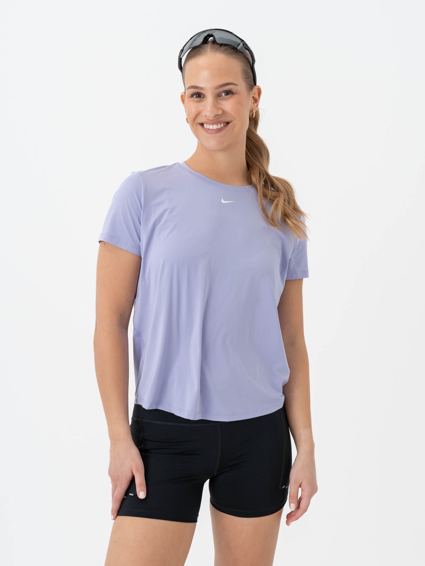 Nike One Classic Dri-Fit Short Sleeve Top Lilac Ice / White