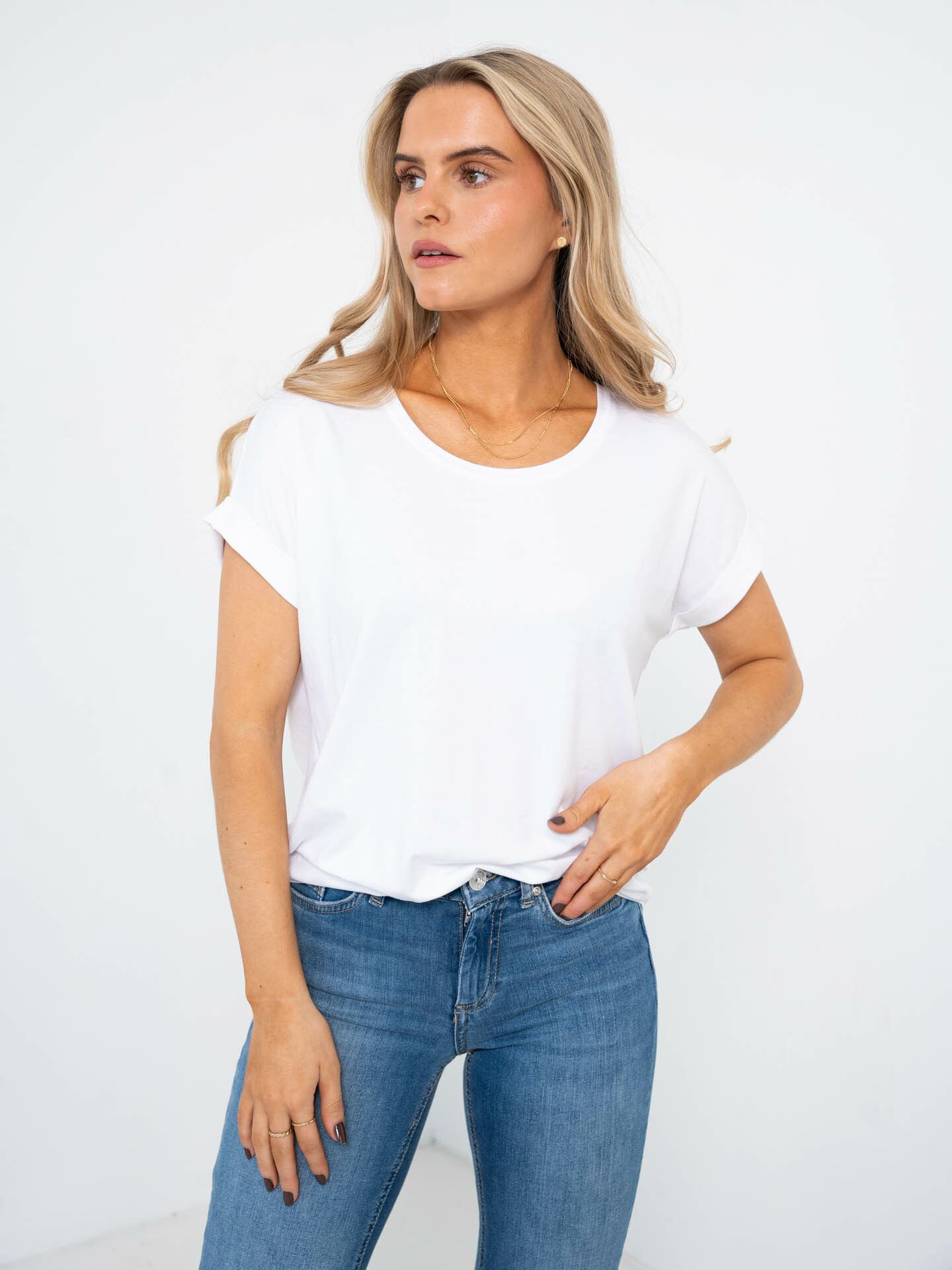 Only Moster Short Sleeve O-Neck Top White