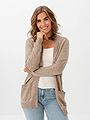 Only Lesly Long Sleeve Open Cardigan Knit Beige Melange