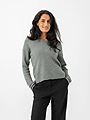 Only Camilla V-Neck Long Sleeve Pullover Knit Laurel Wreath Melange