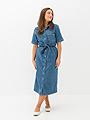 Only Lana Short Sleeve Long Dress Denim Medium Blue Denim