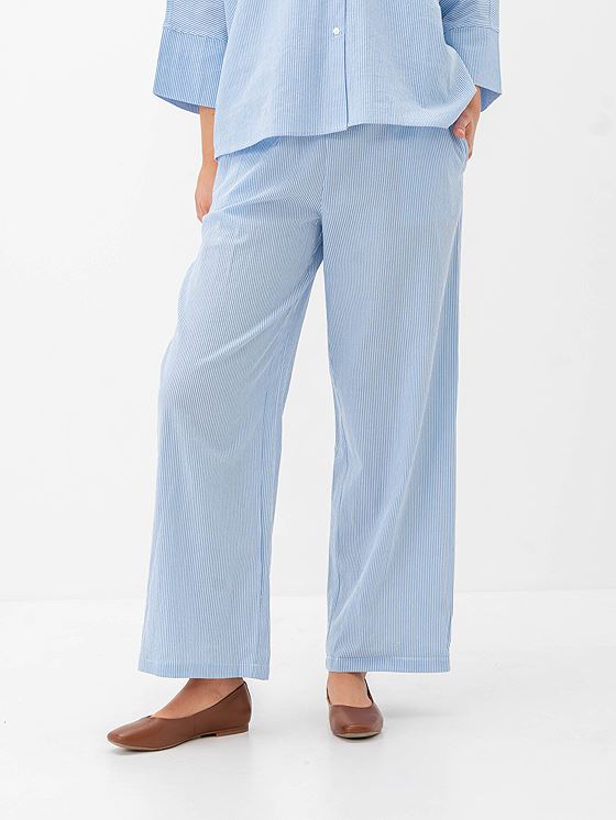 Only Augusta Pant Cloud Dancer / Blue Stripes