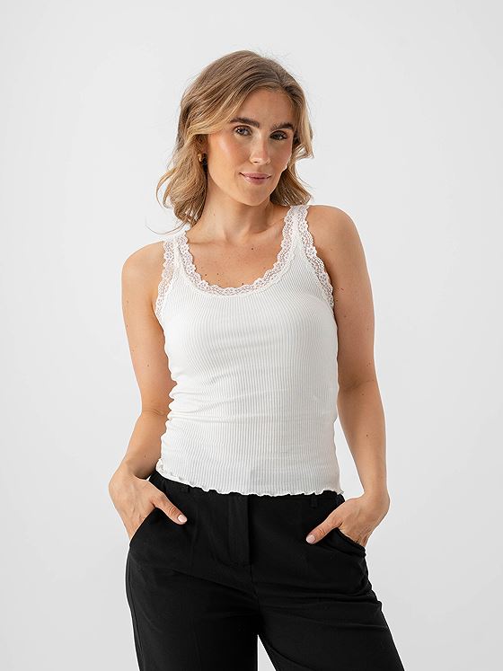 Only Sara Sharai Lace Tank Top Cloud Dancer