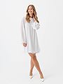 Only Piera Life Long Sleeve Plisse Dress Bright White