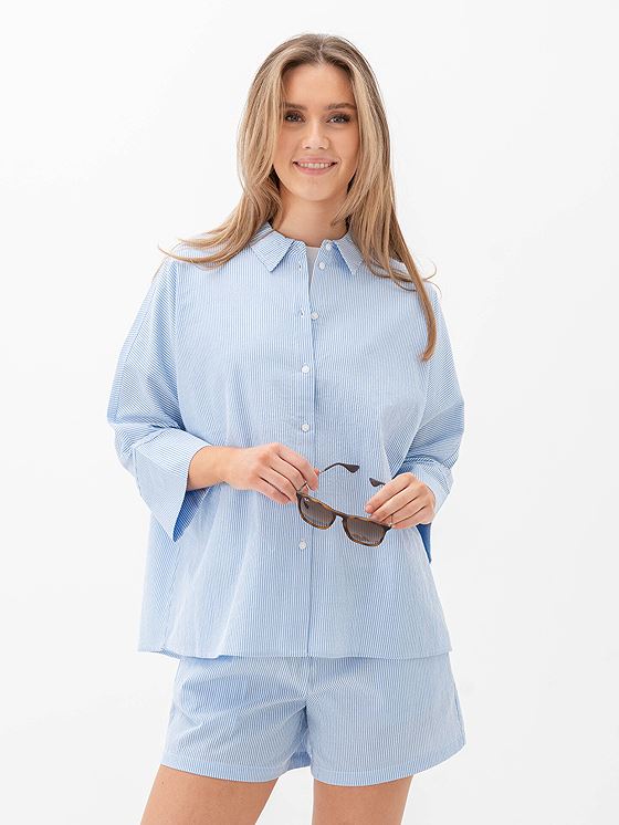 Only Augusta Shirt Cloud Dancer / Blue Stripes