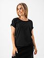 Only Moster Glitter Short Sleeve Top Black Lurex
