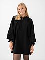 Only Fayce Long Sleeve Short Loose Dress Black