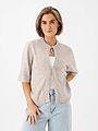 Only Simoni 2/4 Bow Cardigan Pumice Stone