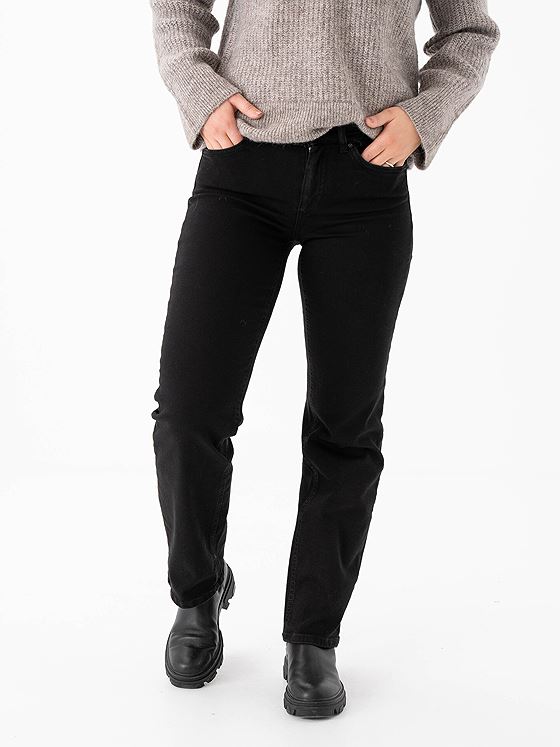 Only Blush Mid Straight Denim Black Denim