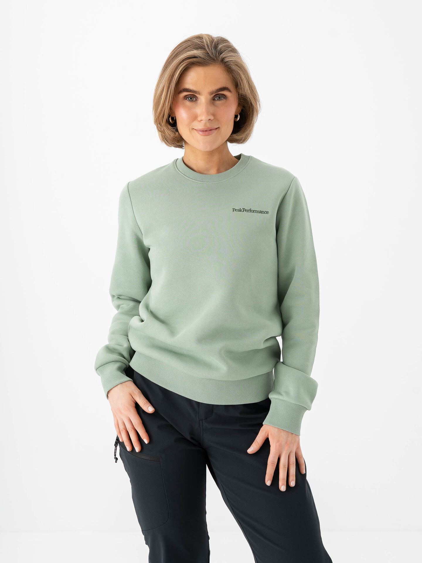 Peak Performance Original Small Logo Crew Green Valley