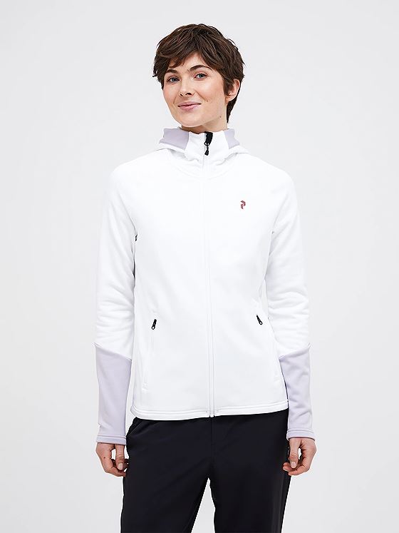 Peak Performance Rider Essentials Zip Hood White / Misty Lavendel