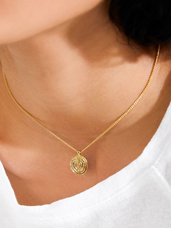 Pilgrim Air Coin Halskjede Gold