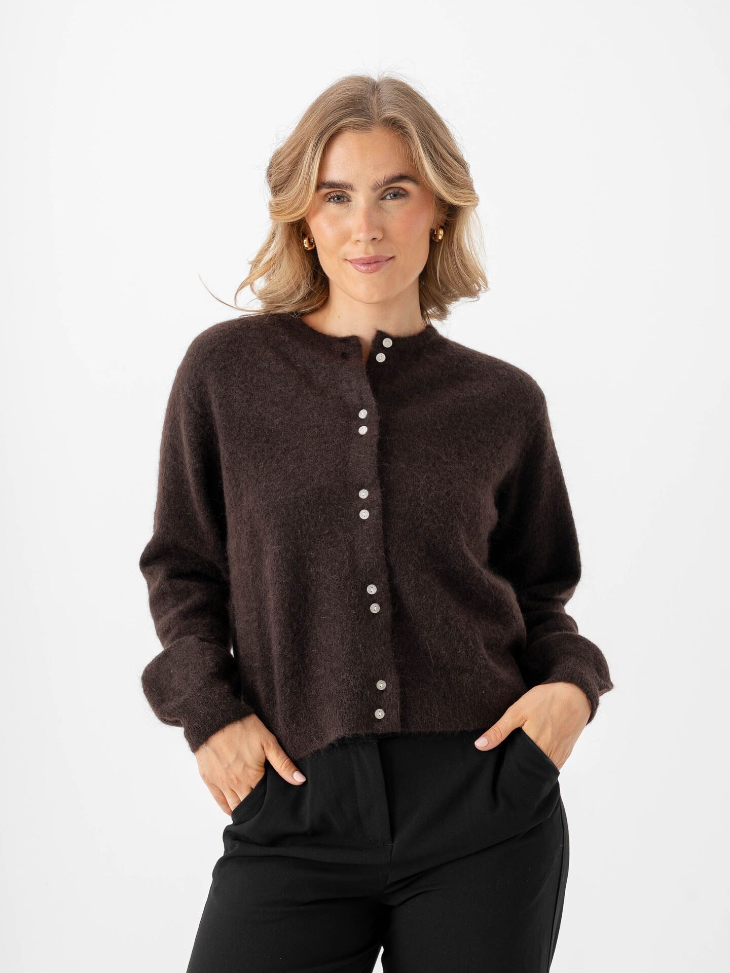 Part Two Ninell Cardigan Ganache Melange