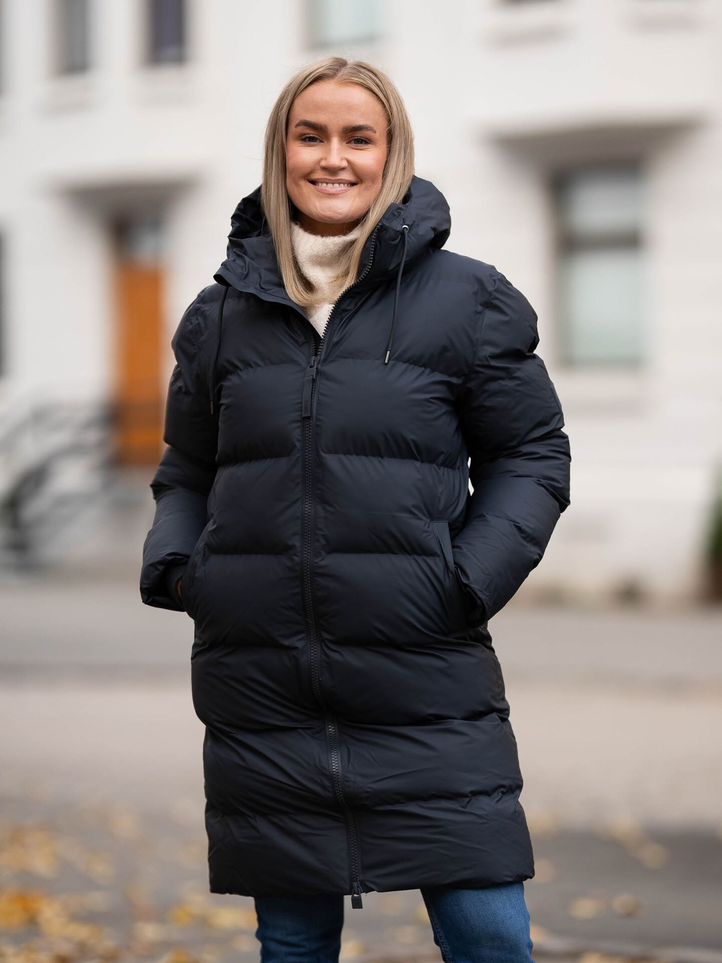 Rains Alta Longer Puffer Jacket 47 Navy