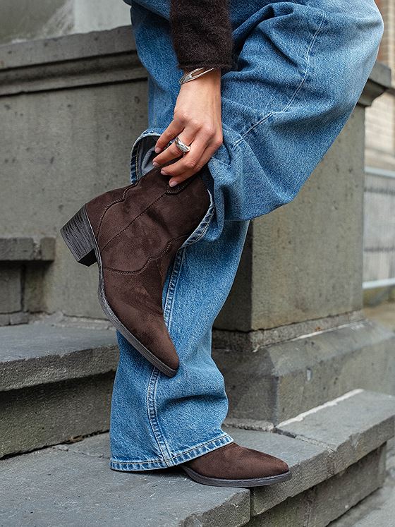 Roberto Rosso Western Boot Low Dark Brown