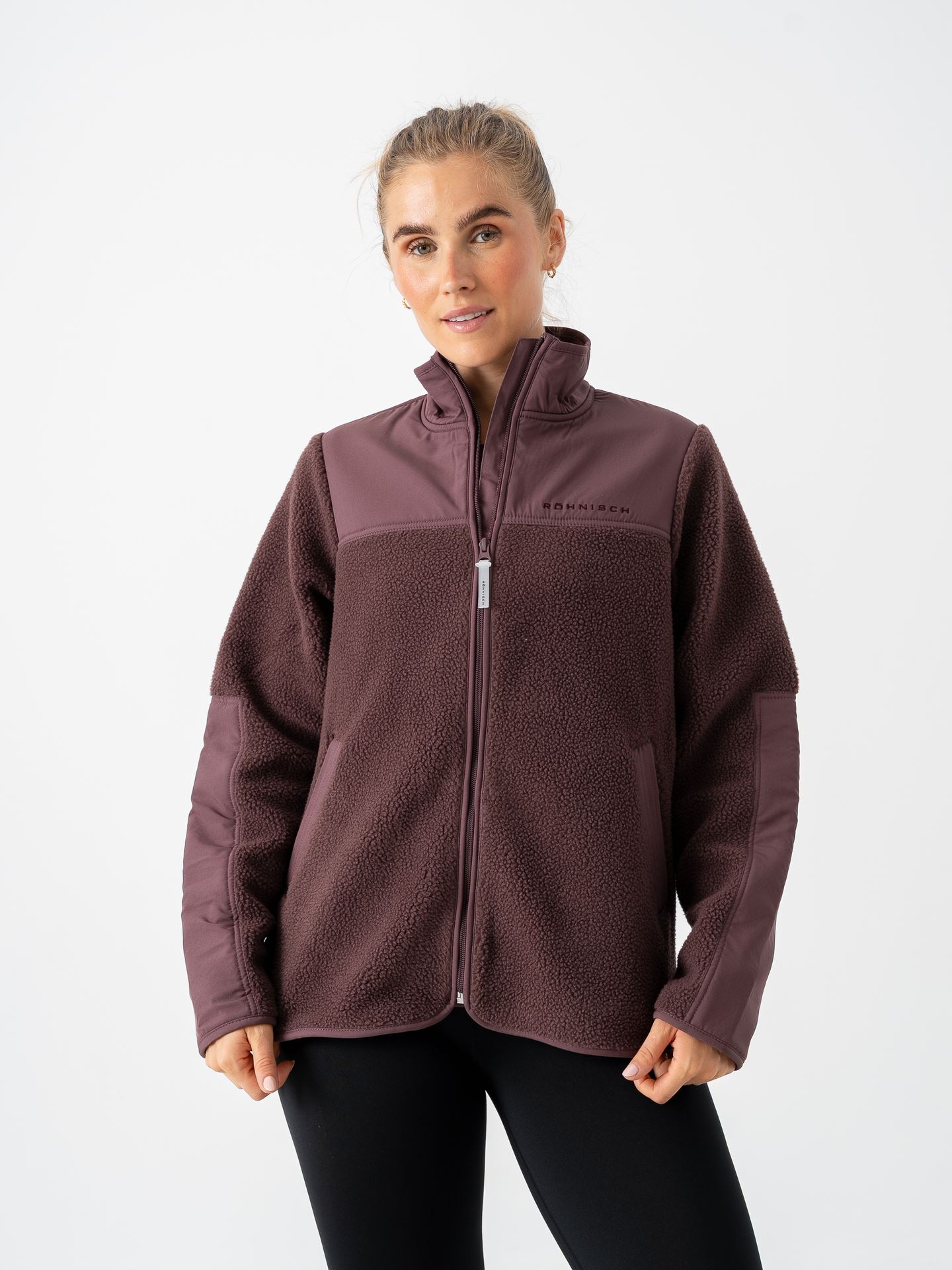 Röhnisch Phoebe Pile Jacket Huckleberry