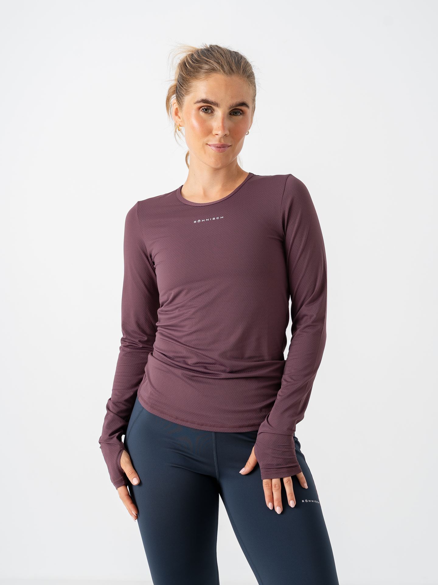 Röhnisch Jacquard Long Sleeve Top Huckleberry