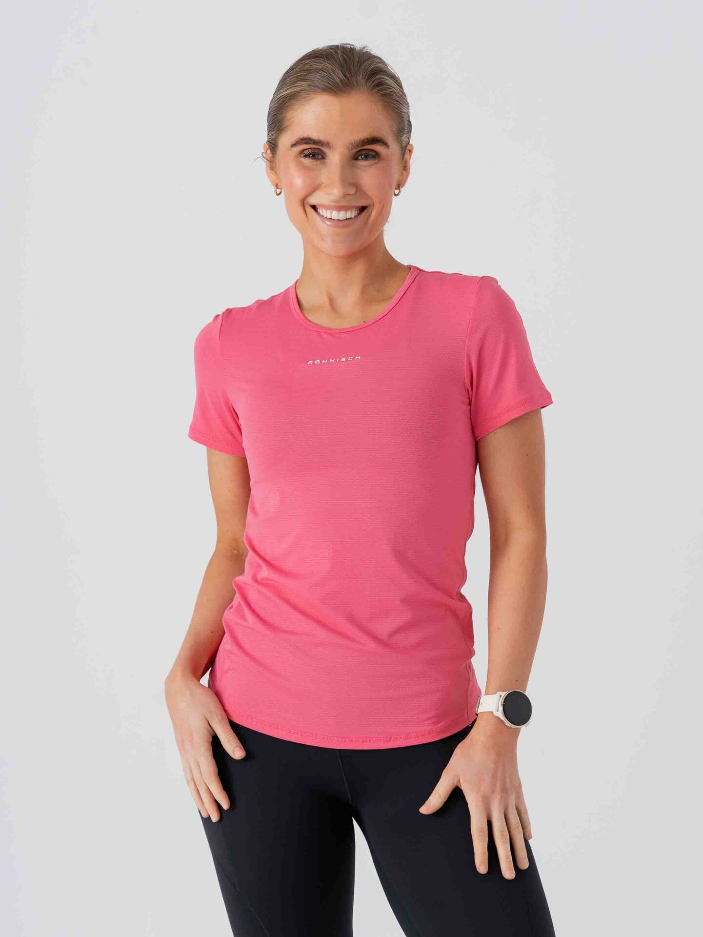 Röhnisch Jacquard Short Sleeve Top Fruit Dove