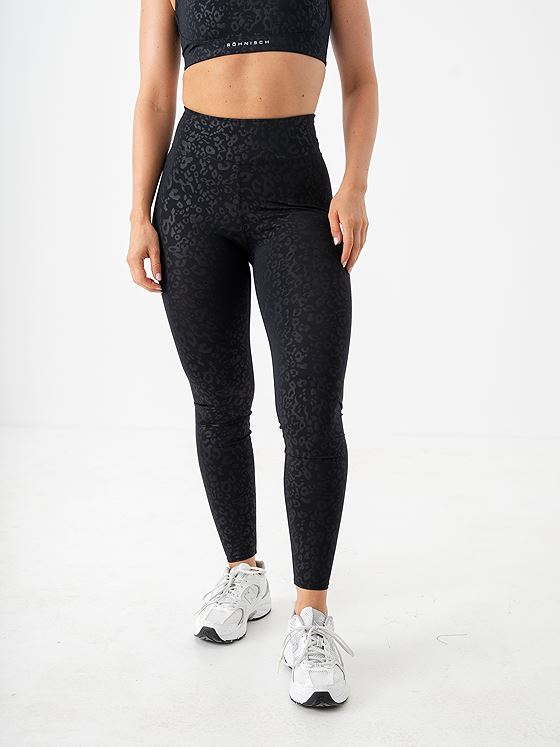 Röhnisch Leo Emboss High Waist Tights Leo Emboss Black