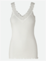 Rosemunde Bernadine Organic Top with Lace Ivory