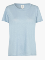 Second Female Peony O-Neck Tee Ashley Blue