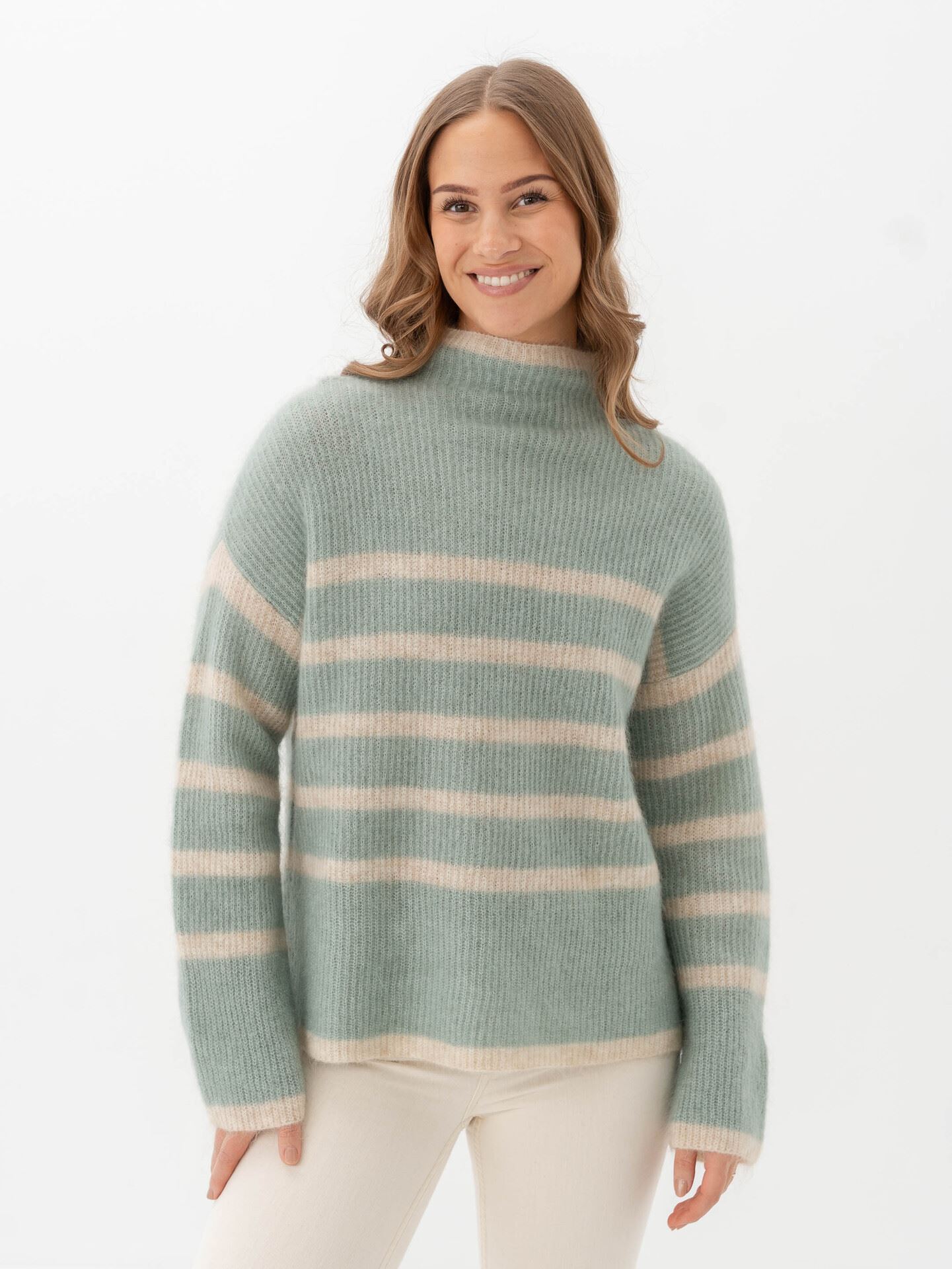 Second Female Ovalis Knit T-Neck Slate Green