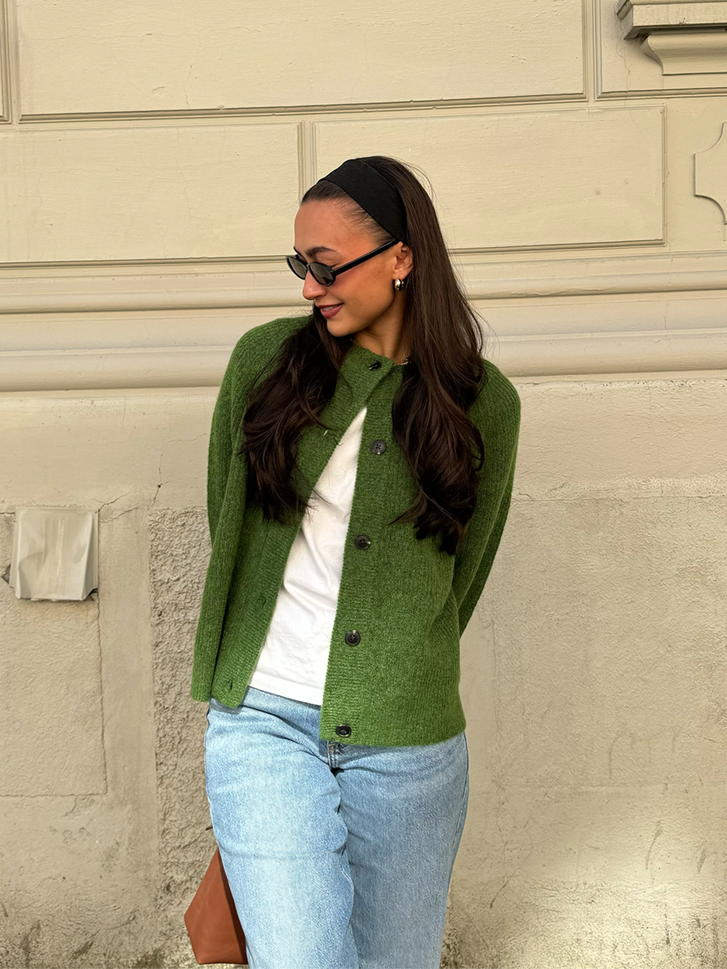 Selected Femme Lulu Long Sleeve Knit Short Cardigan Spindle Tree