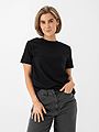 Selected Femme Essential Short Sleeve Boxy Tee Black