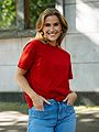 Selected Femme Essential Short Sleeve Boxy Tee Equestrian Red