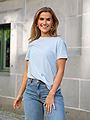 Selected Femme My Essential Short Sleeve O-Neck Tee Cashmere Blue