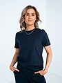 Selected Femme My Essential Short Sleeve O-Neck Tee Dark Sapphire