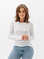 Selected Femme Dianna Long Sleeve O-Neck Top Bright White
