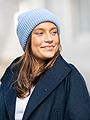 Selected Femme Mary Knit Beanie Endless Sky Melange
