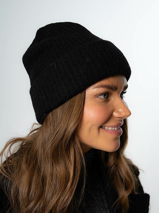 Selected Femme Maline Knit Beanie Black