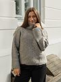 Selected Femme Gabriella Long Sleeve Knit High Neck Steel Gray MELANGE