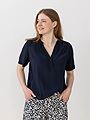 Selected Femme Susie-Mivia Short Sleeve Top Dark Sapphire