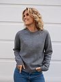Selected Femme Ana Long Sleeve Knit O-Neck Medium Grey Melange
